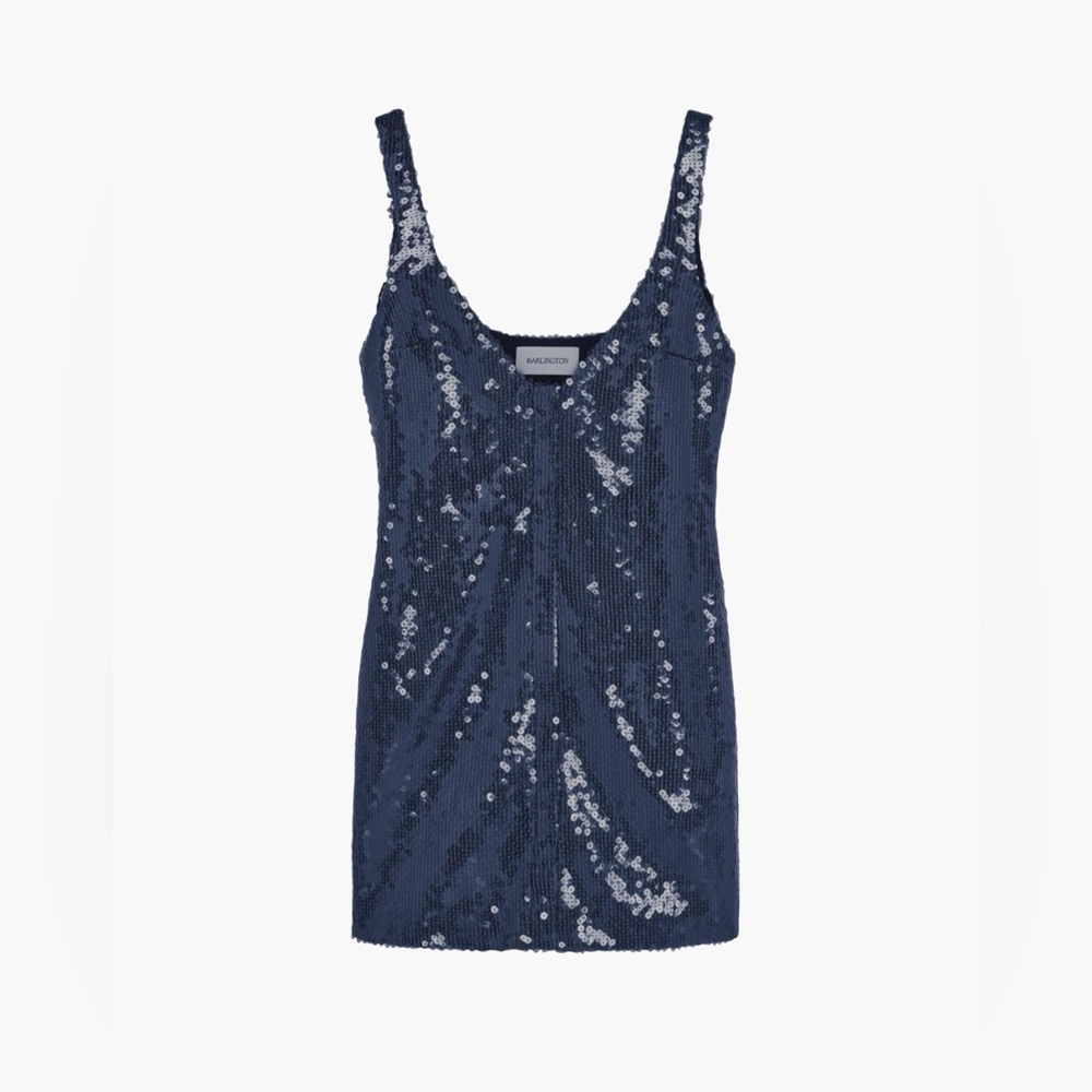 16 Arlington Midnight Blue Sequin mini dress